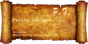 Perity Tímea névjegykártya